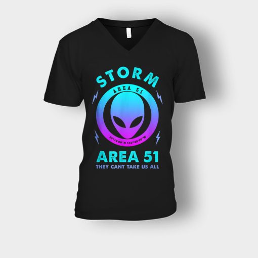 Storm-Area-51-they-cant-take-us-all-Unisex-V-Neck-T-Shirt-Black