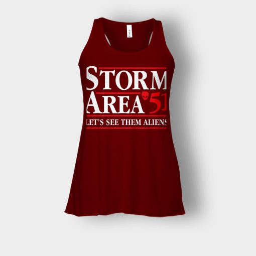 Storm-area-51-lets-see-them-aliens-Bella-Womens-Flowy-Tank-Maroon