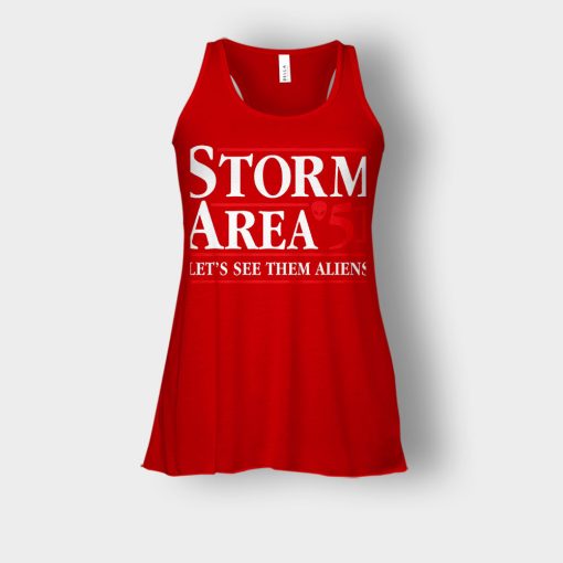 Storm-area-51-lets-see-them-aliens-Bella-Womens-Flowy-Tank-Red