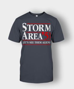 Storm-area-51-lets-see-them-aliens-Unisex-T-Shirt-Dark-Heather