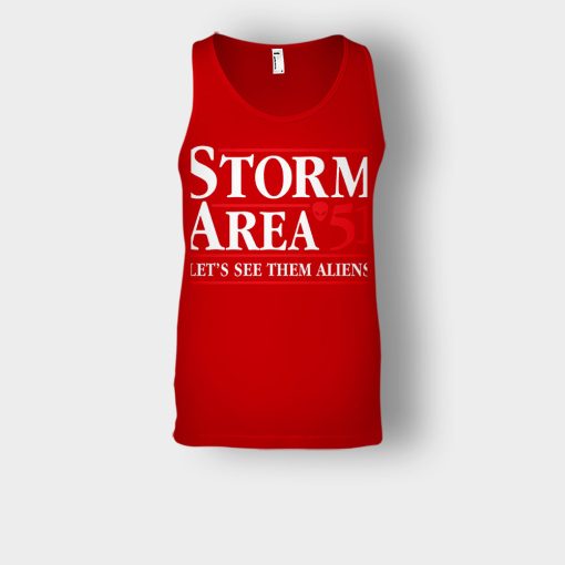 Storm-area-51-lets-see-them-aliens-Unisex-Tank-Top-Red