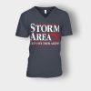 Storm-area-51-lets-see-them-aliens-Unisex-V-Neck-T-Shirt-Dark-Heather