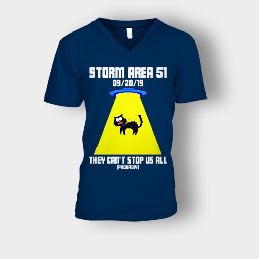 Storm-area-51-they-cant-stop-us-all-Unisex-V-Neck-T-Shirt-Navy