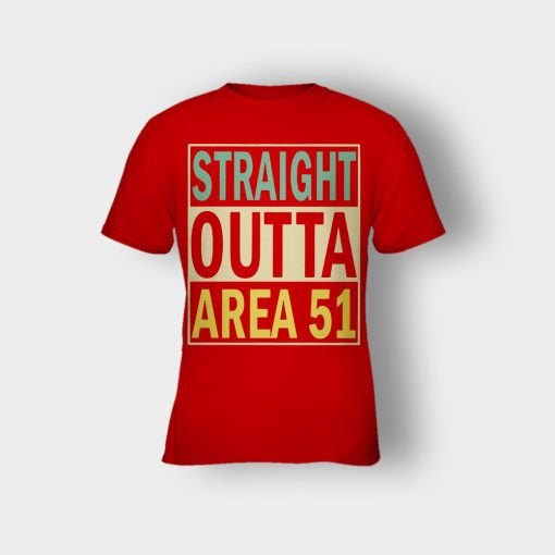 Straight-outta-area-51-Kids-T-Shirt-Red