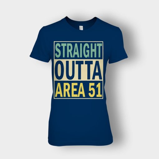 Straight-outta-area-51-Ladies-T-Shirt-Navy