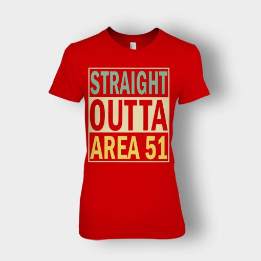 Straight-outta-area-51-Ladies-T-Shirt-Red