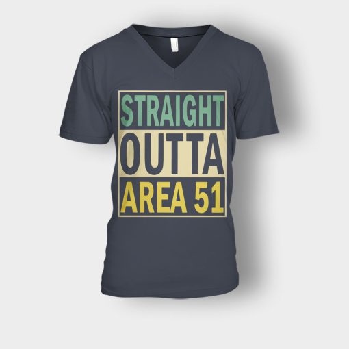 Straight-outta-area-51-Unisex-V-Neck-T-Shirt-Dark-Heather