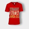 Straight-outta-area-51-Unisex-V-Neck-T-Shirt-Red