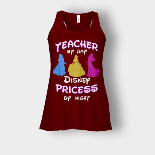 Teacher-By-Day-Magical-Princess-By-Night-Disney-Inspired-Bella-Womens-Flowy-Tank-Maroon