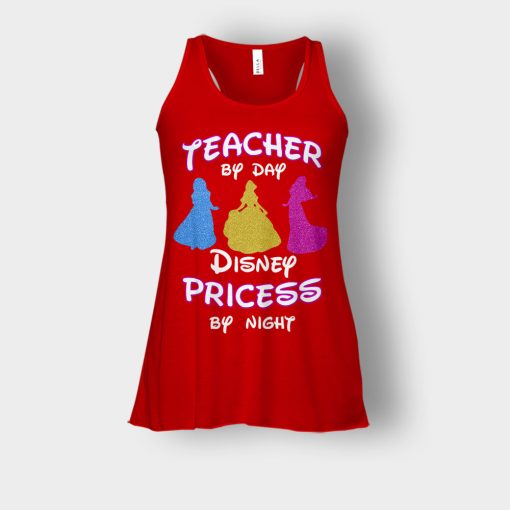 Teacher-By-Day-Magical-Princess-By-Night-Disney-Inspired-Bella-Womens-Flowy-Tank-Red