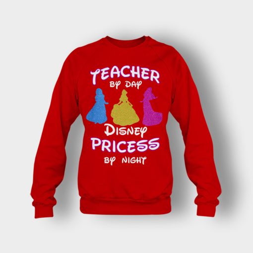 Teacher-By-Day-Magical-Princess-By-Night-Disney-Inspired-Crewneck-Sweatshirt-Red