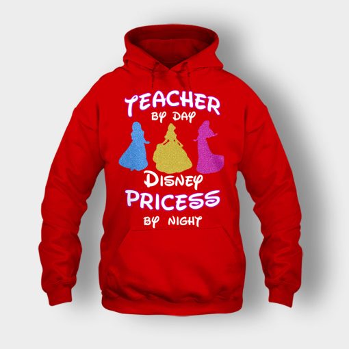 Teacher-By-Day-Magical-Princess-By-Night-Disney-Inspired-Unisex-Hoodie-Red