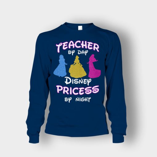 Teacher-By-Day-Magical-Princess-By-Night-Disney-Inspired-Unisex-Long-Sleeve-Navy