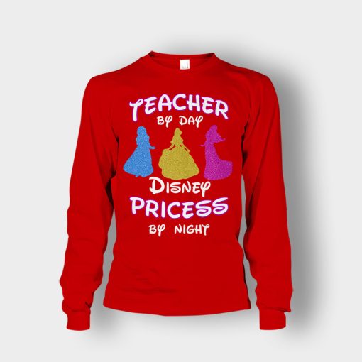 Teacher-By-Day-Magical-Princess-By-Night-Disney-Inspired-Unisex-Long-Sleeve-Red