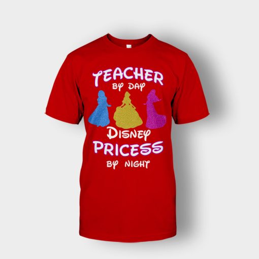 Teacher-By-Day-Magical-Princess-By-Night-Disney-Inspired-Unisex-T-Shirt-Red