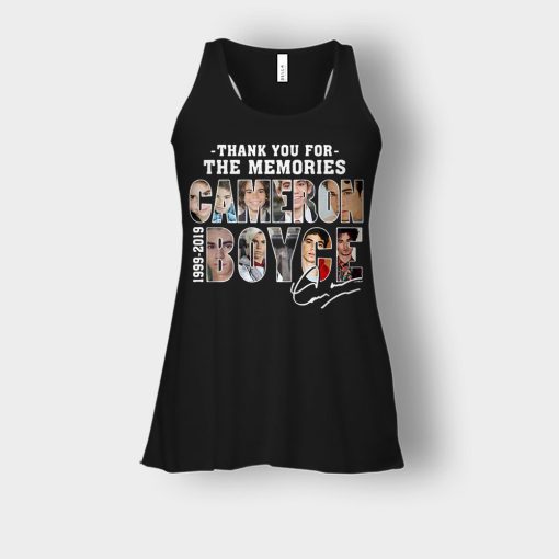 Thank-You-For-The-Memories-Cameron-Boyce-RIP-1999-2019-Signature-Bella-Womens-Flowy-Tank-Black