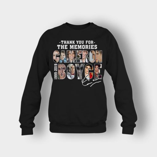 Thank-You-For-The-Memories-Cameron-Boyce-RIP-1999-2019-Signature-Crewneck-Sweatshirt-Black