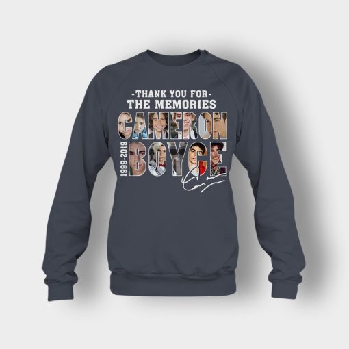 Thank-You-For-The-Memories-Cameron-Boyce-RIP-1999-2019-Signature-Crewneck-Sweatshirt-Dark-Heather