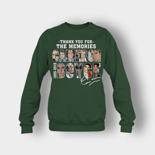 Thank-You-For-The-Memories-Cameron-Boyce-RIP-1999-2019-Signature-Crewneck-Sweatshirt-Forest