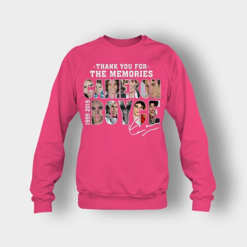 Thank-You-For-The-Memories-Cameron-Boyce-RIP-1999-2019-Signature-Crewneck-Sweatshirt-Heliconia