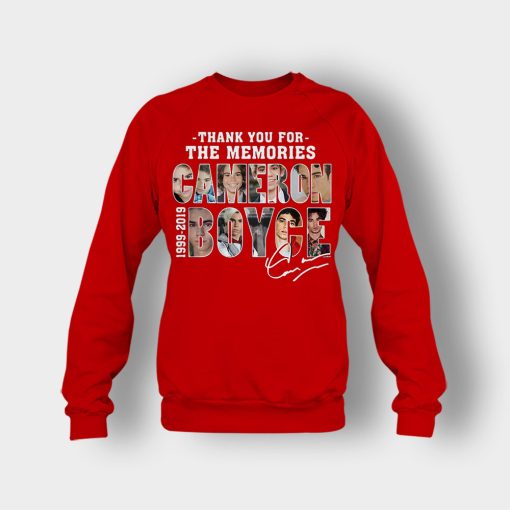 Thank-You-For-The-Memories-Cameron-Boyce-RIP-1999-2019-Signature-Crewneck-Sweatshirt-Red