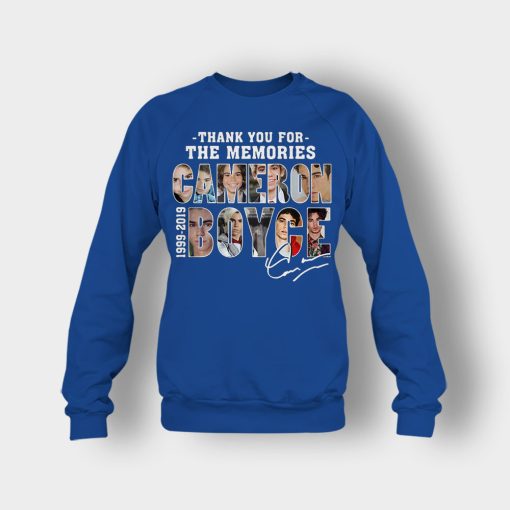 Thank-You-For-The-Memories-Cameron-Boyce-RIP-1999-2019-Signature-Crewneck-Sweatshirt-Royal