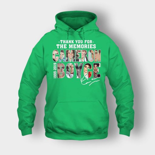 Thank-You-For-The-Memories-Cameron-Boyce-RIP-1999-2019-Signature-Unisex-Hoodie-Irish-Green