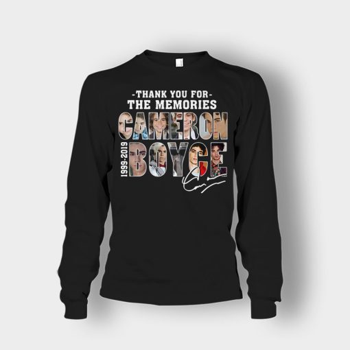 Thank-You-For-The-Memories-Cameron-Boyce-RIP-1999-2019-Signature-Unisex-Long-Sleeve-Black