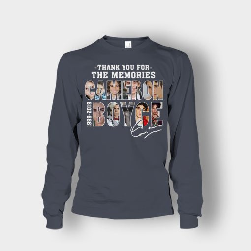 Thank-You-For-The-Memories-Cameron-Boyce-RIP-1999-2019-Signature-Unisex-Long-Sleeve-Dark-Heather