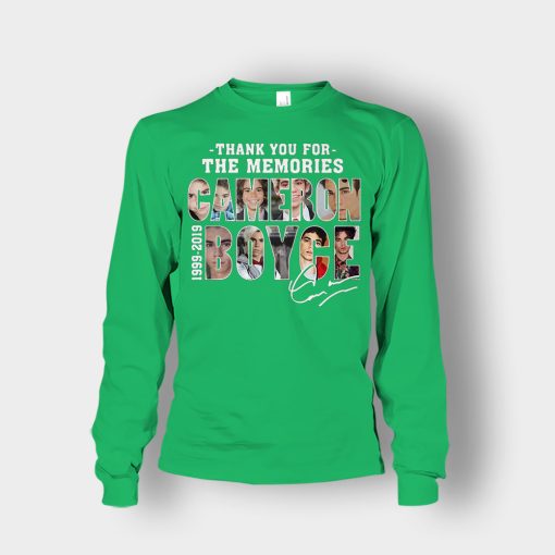 Thank-You-For-The-Memories-Cameron-Boyce-RIP-1999-2019-Signature-Unisex-Long-Sleeve-Irish-Green