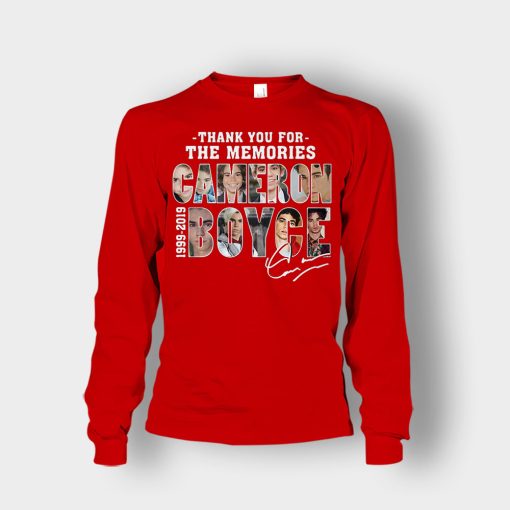 Thank-You-For-The-Memories-Cameron-Boyce-RIP-1999-2019-Signature-Unisex-Long-Sleeve-Red