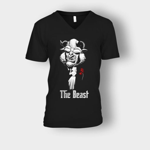 The-Beastfather-Disney-Beauty-And-The-Beast-Unisex-V-Neck-T-Shirt-Black