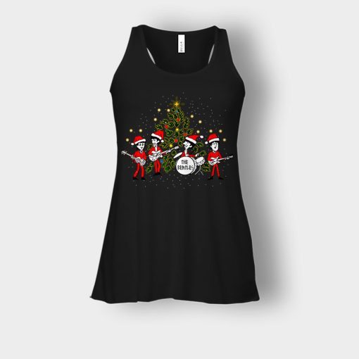 The-Beatles-Santa-Claus-Christmas-Bella-Womens-Flowy-Tank-Black