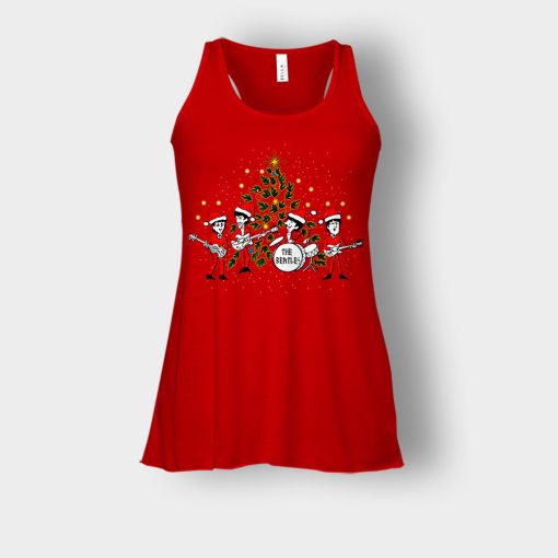 The-Beatles-Santa-Claus-Christmas-Bella-Womens-Flowy-Tank-Red