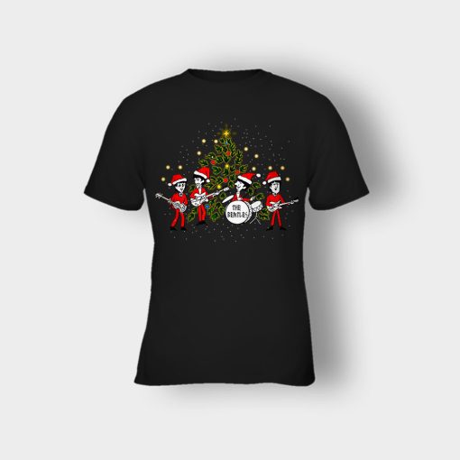 The-Beatles-Santa-Claus-Christmas-Kids-T-Shirt-Black