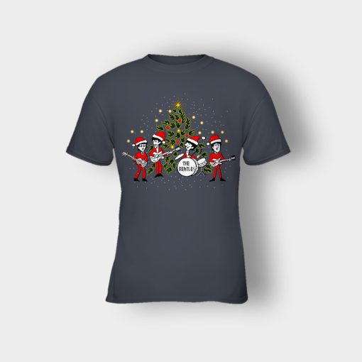 The-Beatles-Santa-Claus-Christmas-Kids-T-Shirt-Dark-Heather