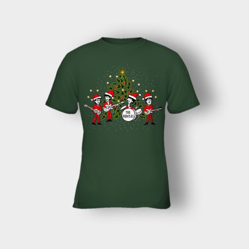 The-Beatles-Santa-Claus-Christmas-Kids-T-Shirt-Forest