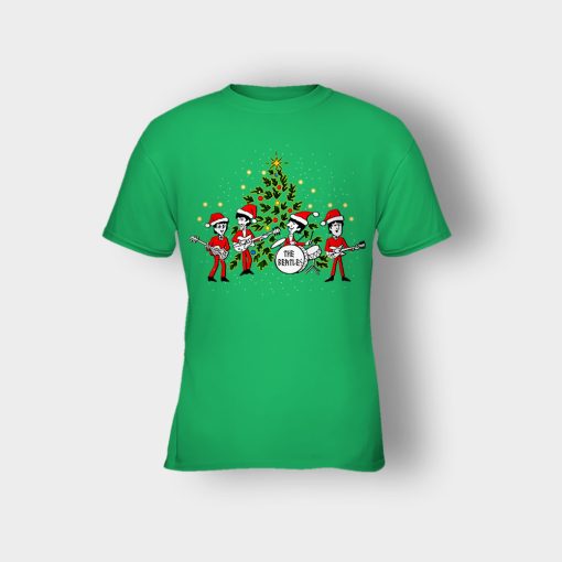 The-Beatles-Santa-Claus-Christmas-Kids-T-Shirt-Irish-Green