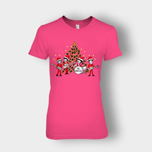 The-Beatles-Santa-Claus-Christmas-Ladies-T-Shirt-Heliconia