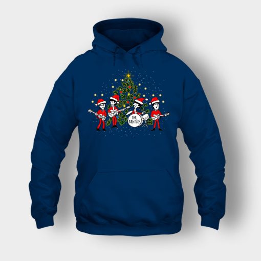 The-Beatles-Santa-Claus-Christmas-Unisex-Hoodie-Navy