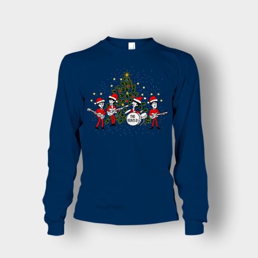 The-Beatles-Santa-Claus-Christmas-Unisex-Long-Sleeve-Navy