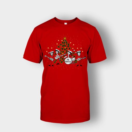 The-Beatles-Santa-Claus-Christmas-Unisex-T-Shirt-Red