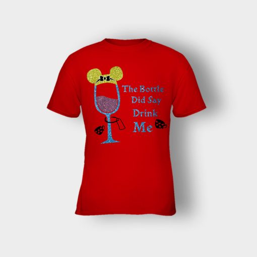 The-Bottle-Did-Say-Drink-Me-Disney-Alice-In-Wonderland-Kids-T-Shirt-Red