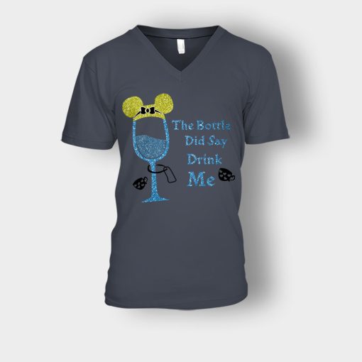 The-Bottle-Did-Say-Drink-Me-Disney-Alice-In-Wonderland-Unisex-V-Neck-T-Shirt-Dark-Heather