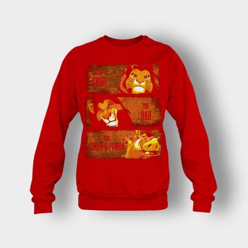 The-Good-The-Bad-And-Friends-The-Lion-King-Disney-Inspired-Crewneck-Sweatshirt-Red