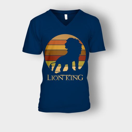 The-Lion-King-Vintage-Retro-The-Lion-King-Disney-Inspired-Unisex-V-Neck-T-Shirt-Navy