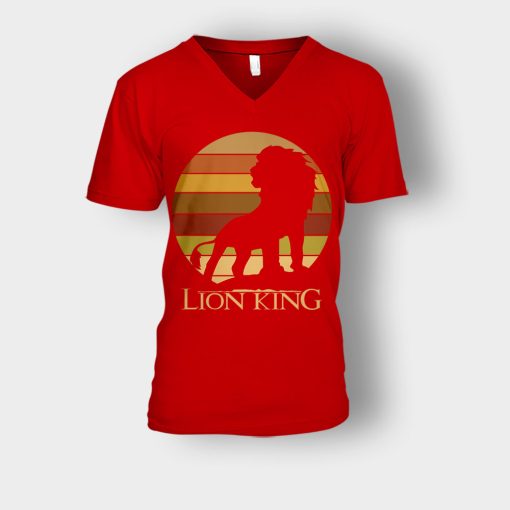 The-Lion-King-Vintage-Retro-The-Lion-King-Disney-Inspired-Unisex-V-Neck-T-Shirt-Red