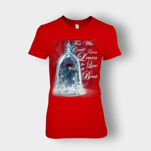 The-Rose-Disney-Beauty-And-The-Beast-Ladies-T-Shirt-Red