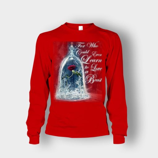 The-Rose-Disney-Beauty-And-The-Beast-Unisex-Long-Sleeve-Red