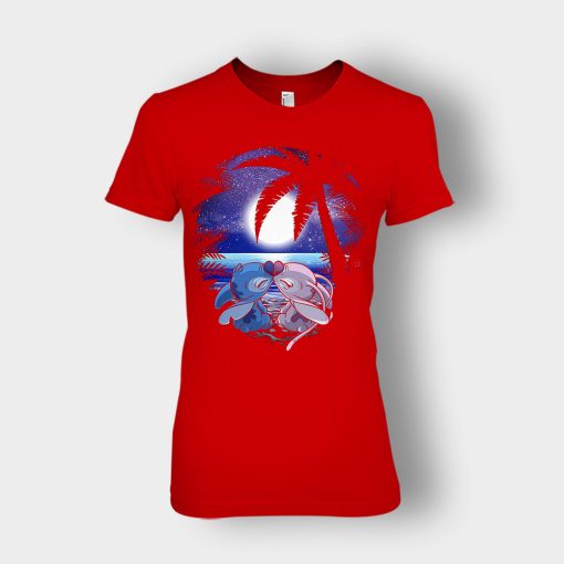 The-Starry-Night-Disney-Lilo-And-Stitch-Ladies-T-Shirt-Red